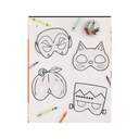 Colour Your Own Halloween Paper Masks, 8 per Pack