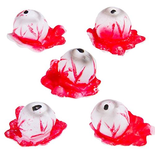 Plastic Bloody Eyeballs, 5 per Package