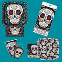 Day of the Dead Sugar Skulls Paper Plates 7 Inches, 8 per Package