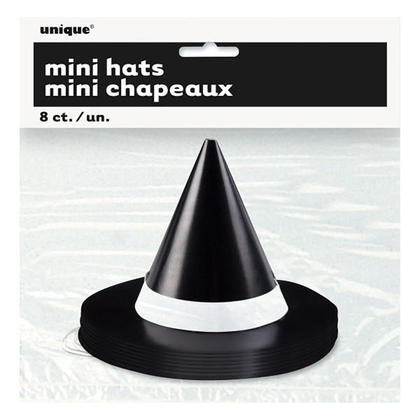 Unique Industries 301577 Mini Witch Party Hat - 8 Piece