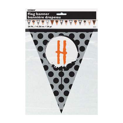Happy Halloween Pennant Banner  14 Ft  1ct