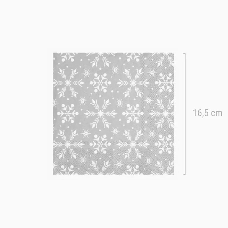 SERVILLETAS COPO DE NIEVE 25 PZAS