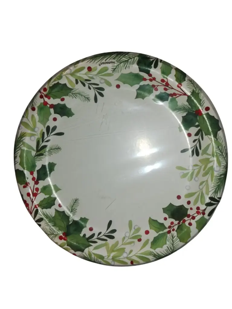 PLATOS GDE NAVIDAD BLANCO C/10 PZA 