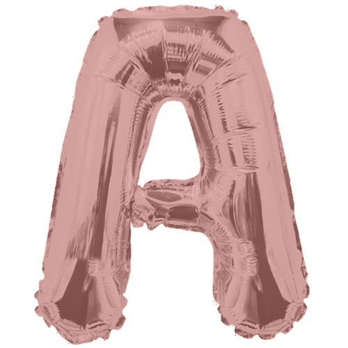 14" LETRA ROSE GOLD A