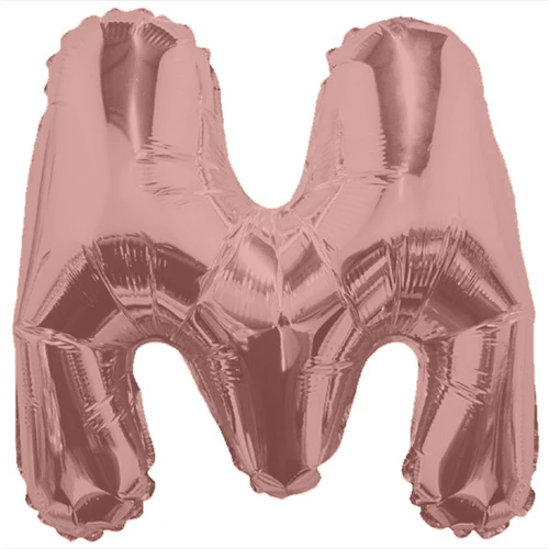 14" LETRA M ROSE GOLD