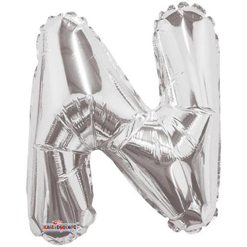 14" LETRA N PLATA