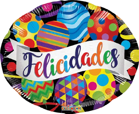 IMP18 OVALO FELICIDADES GLOBOS