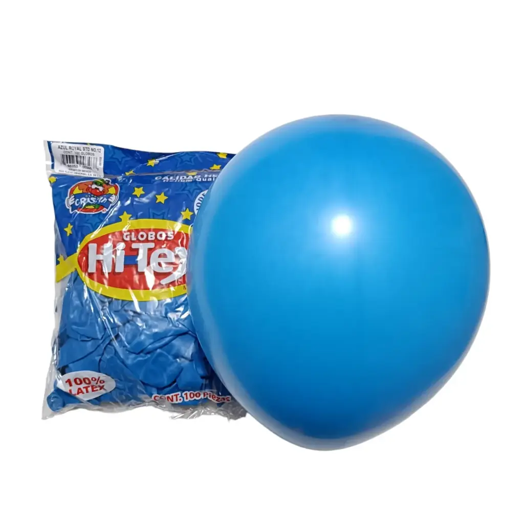 12" HI-TEX AZUL ROYAL C/100PZS