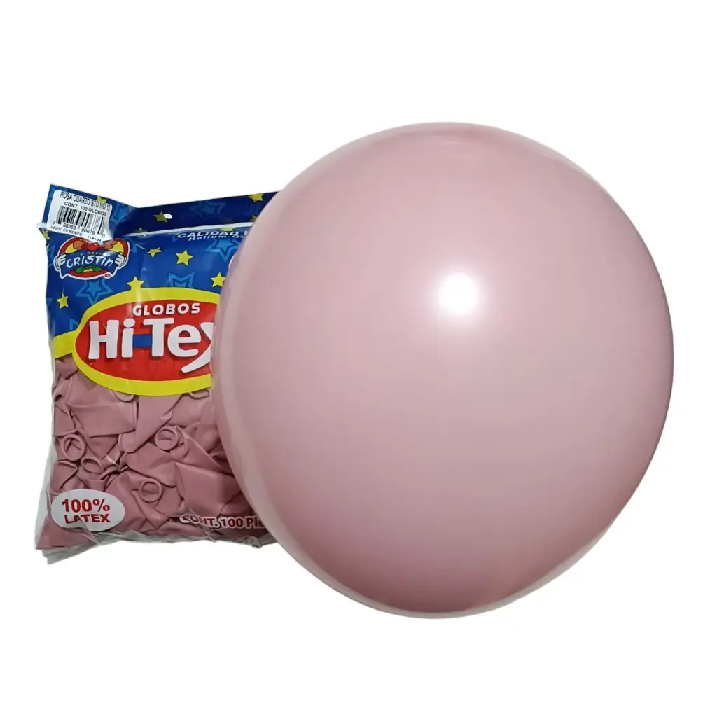 12" HI-TEX ROSA CUARZO C/100PZS