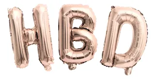 LETRERO HBD ROSE GOLD