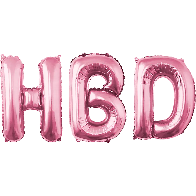LETRERO HBD ROSA