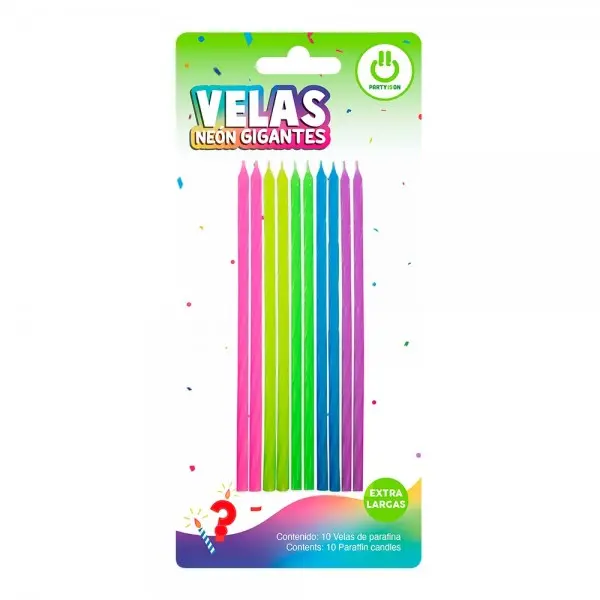VELA ESPIRAL GIGANTE NEON