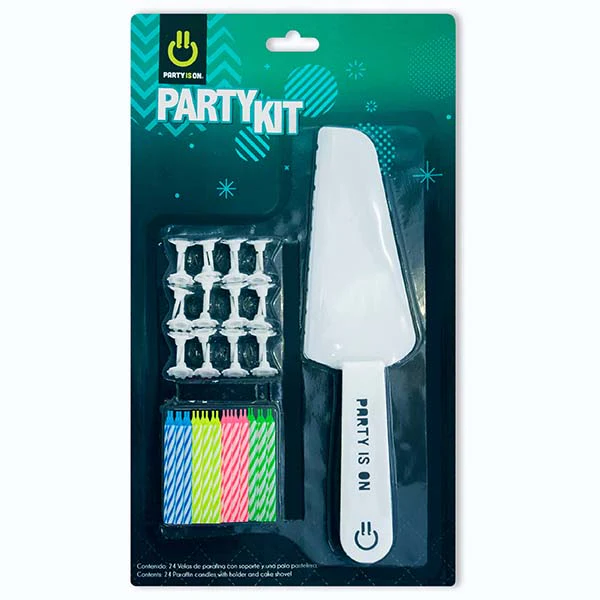 PARTY KIT Y VELAS DE PARAFINA