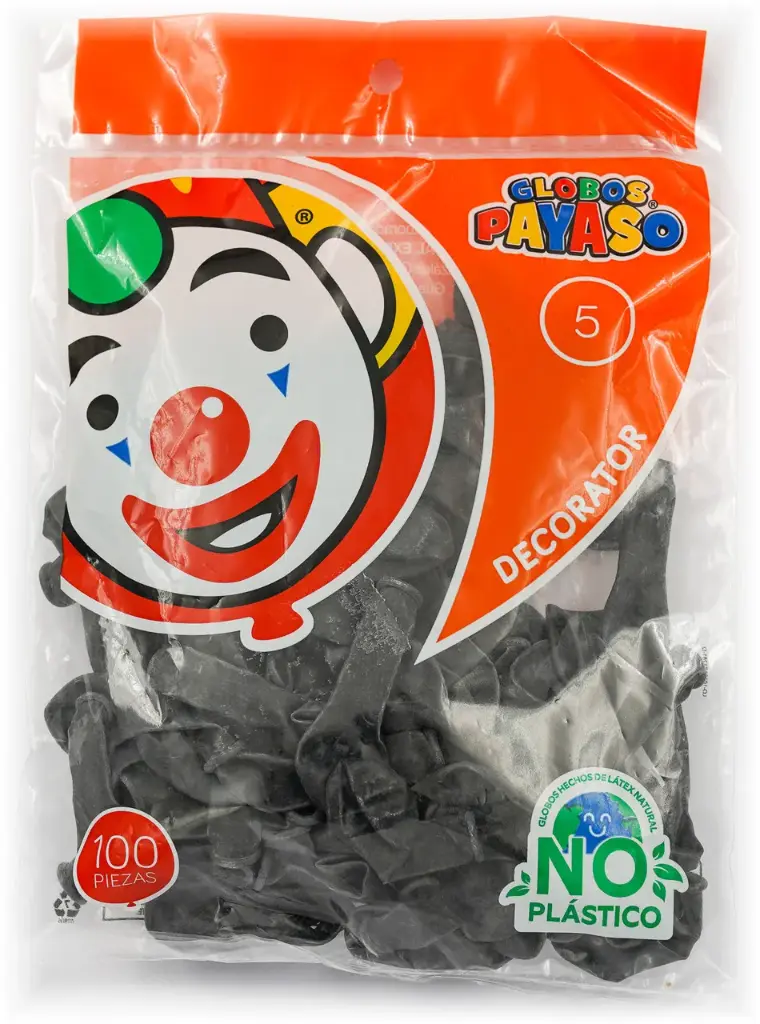 5" PAYASO NEGRO C/100PZ