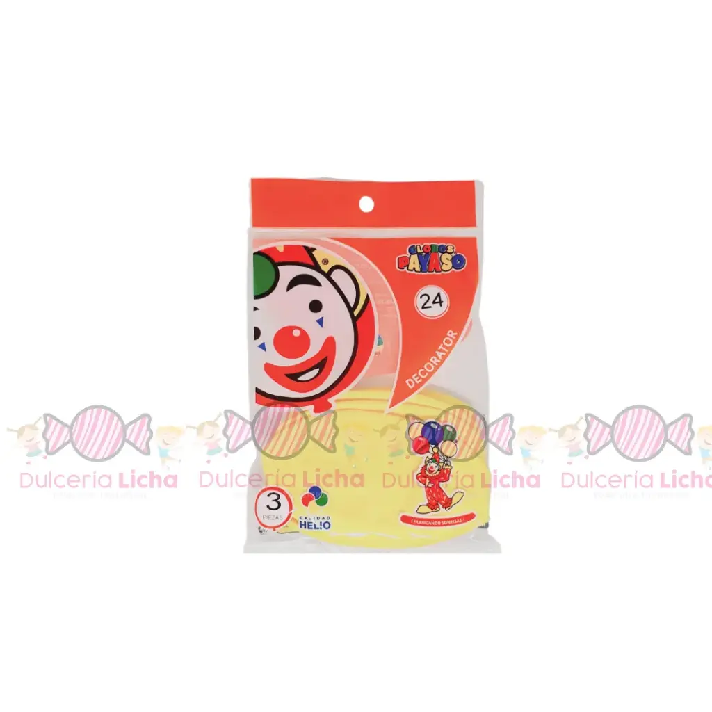 24" PAYASO AMARILLO C/3PZS