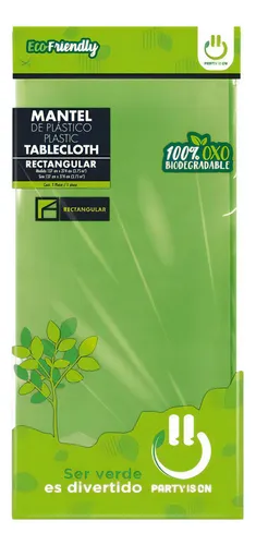 MANTEL PLASTICO PARTY IS ON VERDE KIWI RECTANGULAR
