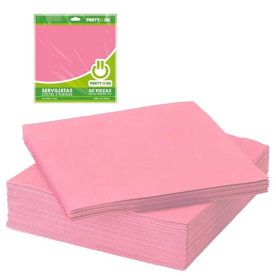 SERVILLETA COCTEL PARTY IS ON ROSA C/50PZS