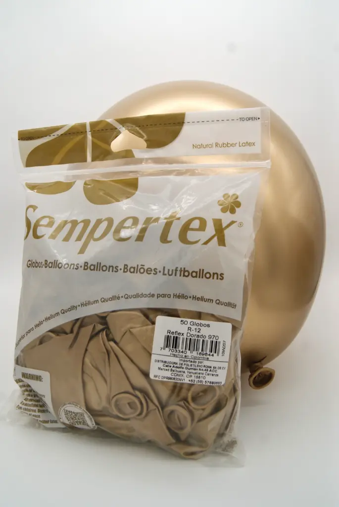 12" SEMPERTEX REFLEX DORADO C/50PZS 