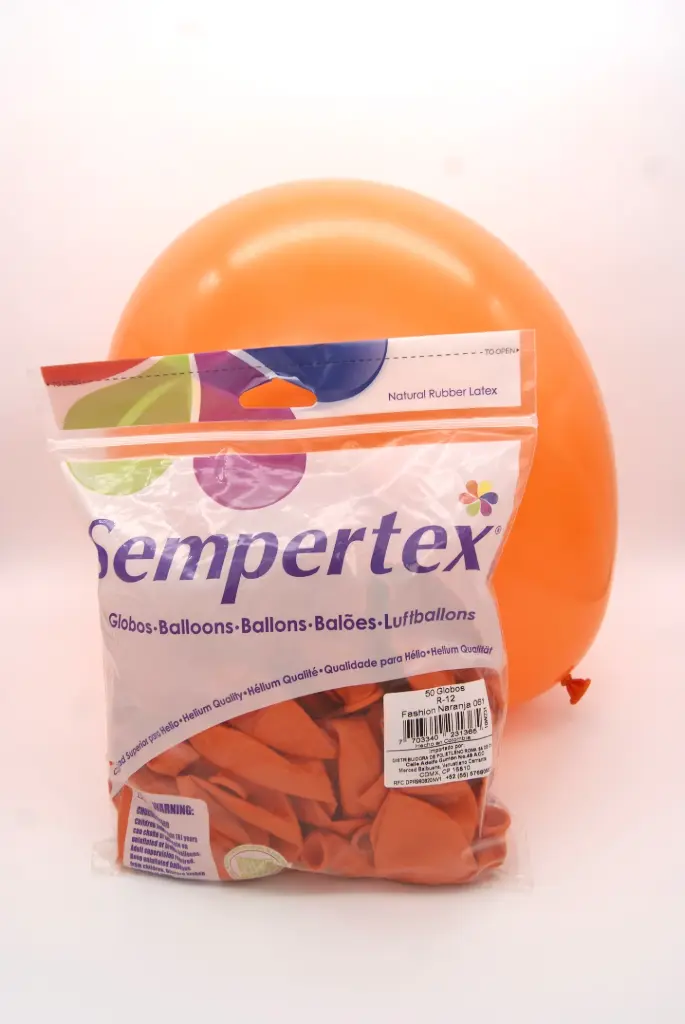 12" SEMPERTEX FASHION NARANJA C/50PZS