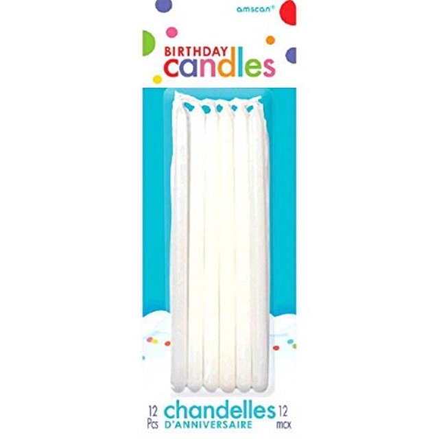 VELA DE CUMPLEAÑO BLANCA 12 ZPZ