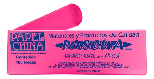 MARSOL PAPEL CHINA ROSA MEXICANO  C/100PZS