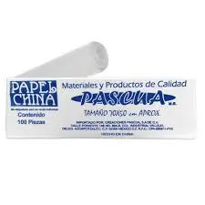 MARSOL PAPEL CHINA BLANCO C/100PZS