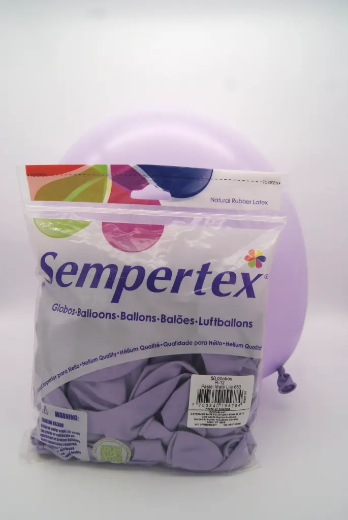 12" SEMPERTEX PASTEL MATE LILA C/50PZS