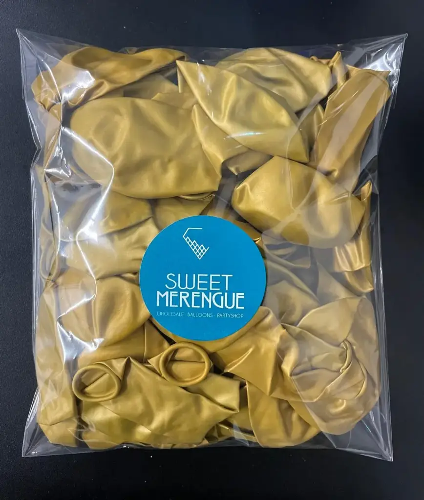 12" SWEET MERENGUE CROMADO DORADO C/50PZS