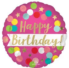 IMP18" HAPPY BIRTHDAY PINK CONFETTI 