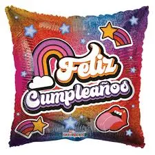 IMP18" FELIZ CUMPLE STICKERS HOLOGRAFICO