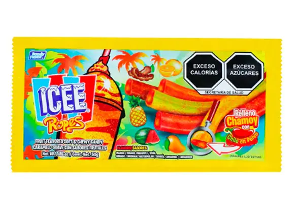 ICEE ROPES FRUTAL CON CHAMOY 50G