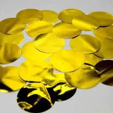 CONFETTI METALICO CIRCULAR DORADO