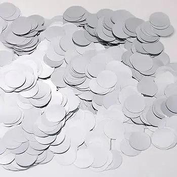 CONFETTI METALICO CIRCULAR PLATA