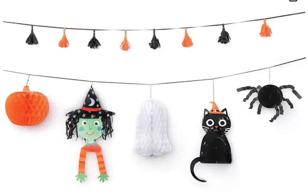 BANNER DE HALLOWEEN BRUJA, FANTASMA Y CALABAZA