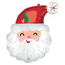 SUPER SHAPE SMILEY SANTA HEAD