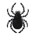 HANGING GLITTER SPIDER 35cm