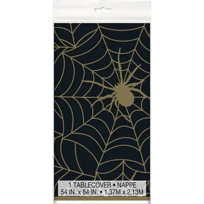 PLASTIC TABLECOVER SPIDER WEB 