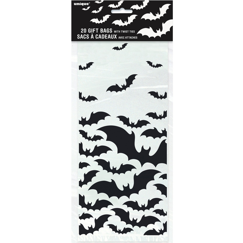 BAGS BLACK BATS HALLOWEEM 20CT