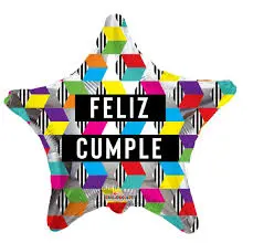 SUPER SHAPE FELIZ CUMPLE ZIG ZAG ESTRELLA