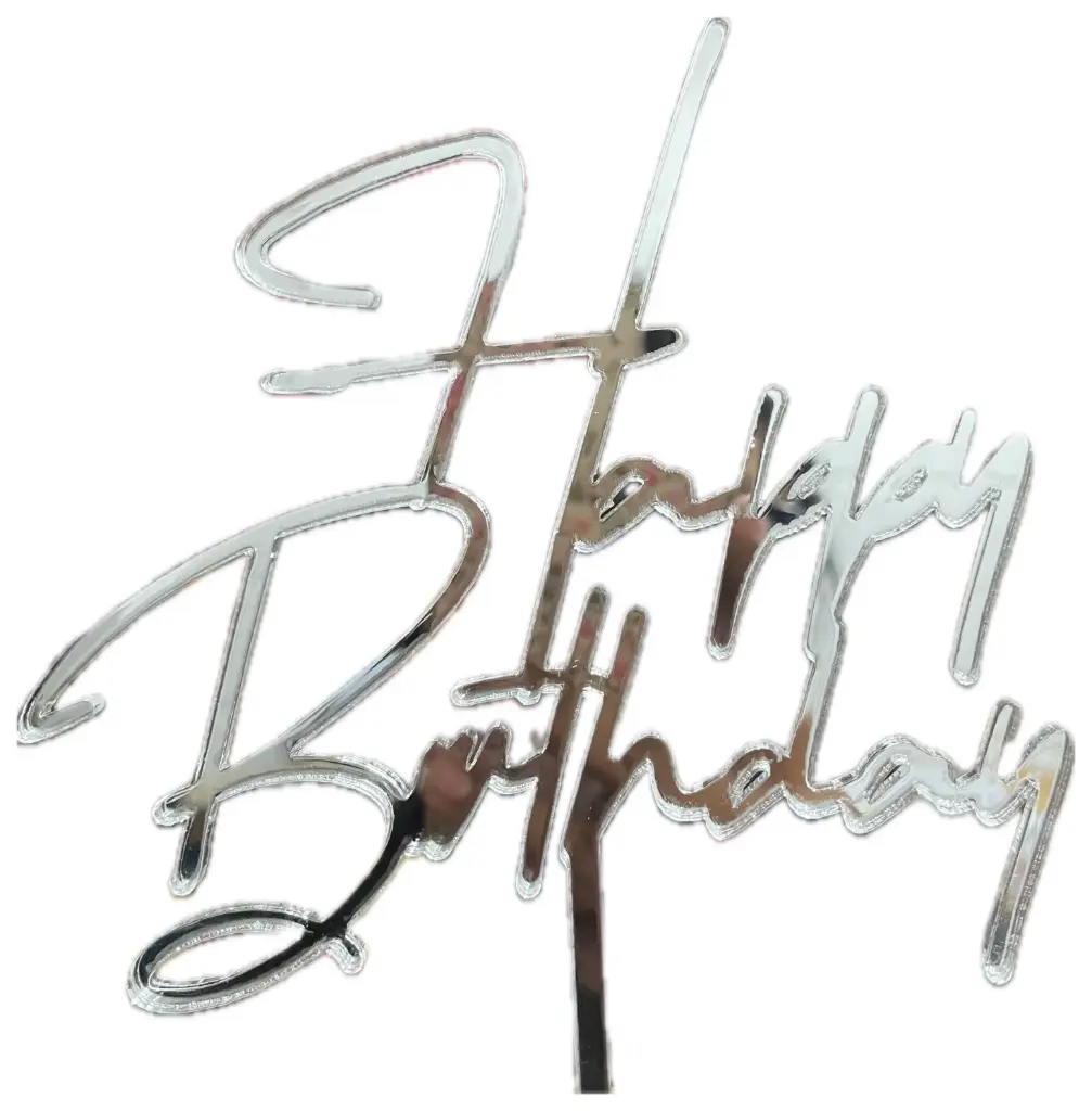 CAKE TOPPER HAPPY BIRTHDAY PLATA