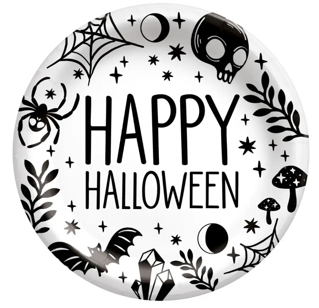 PLATO CHICO BLANCO HAPPY HALLOWEEN