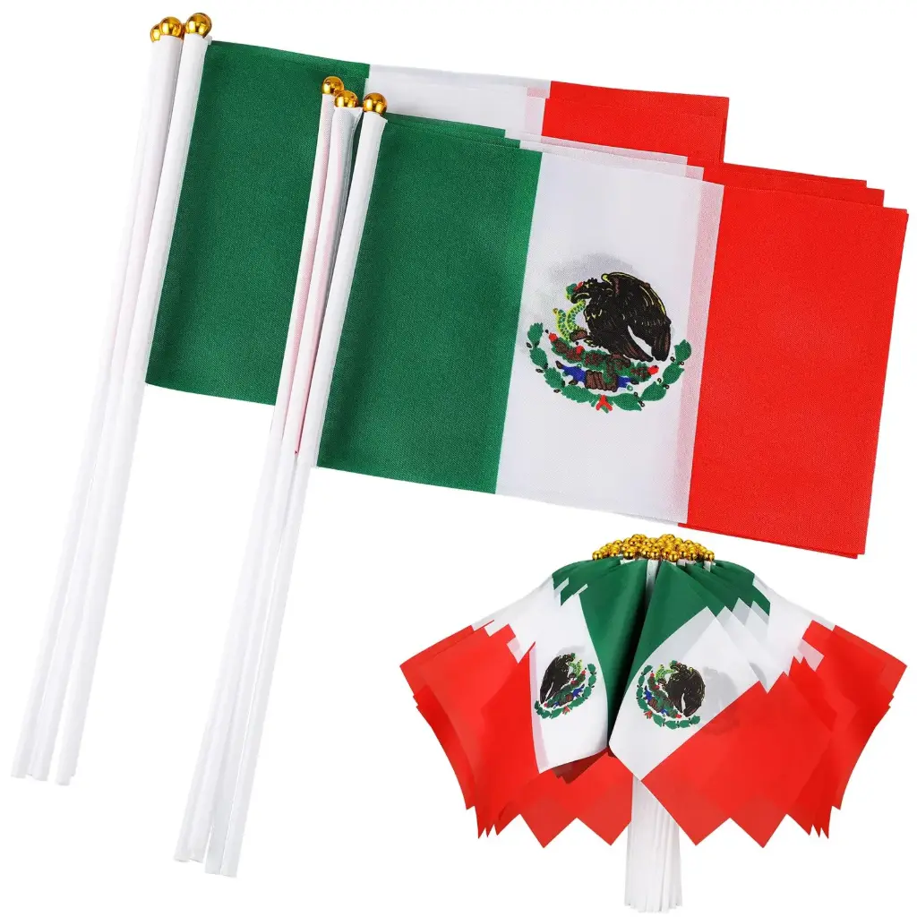 BANDERA DE MEXICO PLASTICO 1PZ