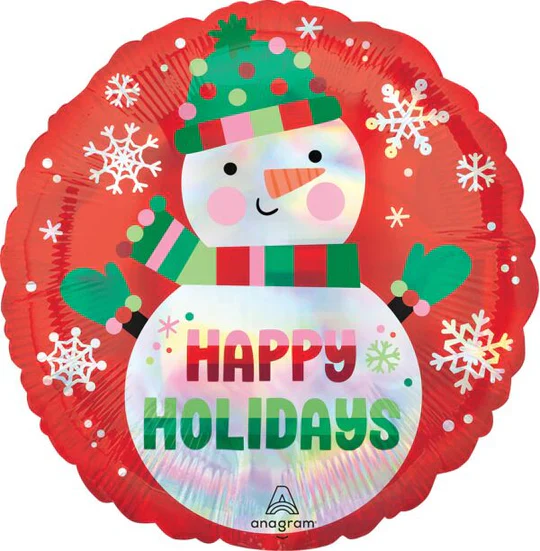 IMP18" SHIMMERING IRIDESCENT SNOWMAN 