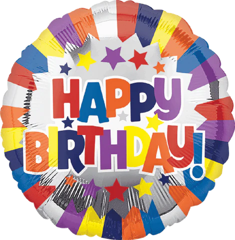 IMP18" BIRTHDAY SILVER BURST 