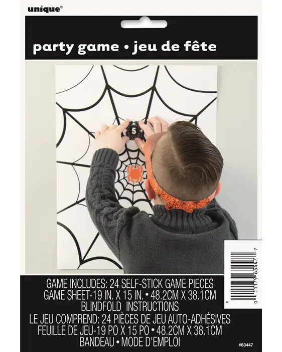 PIN THE SPIDER ON THE WEB GAME FOR 24
