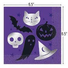 SPELLBOUND HALLOWEEN LUNCHEON NAPKINS WITH FOIL