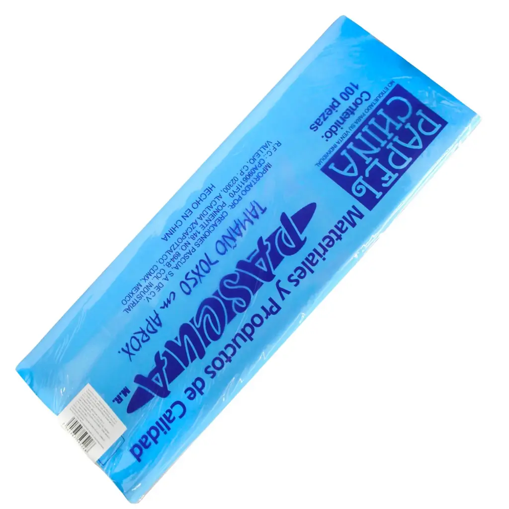 MARSOL PAPEL CHINA AZUL CIELO C/100PZS