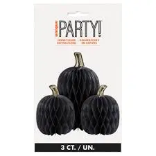 PUMPKINHONEYCOMB CENTERPIECE WITH FOIL