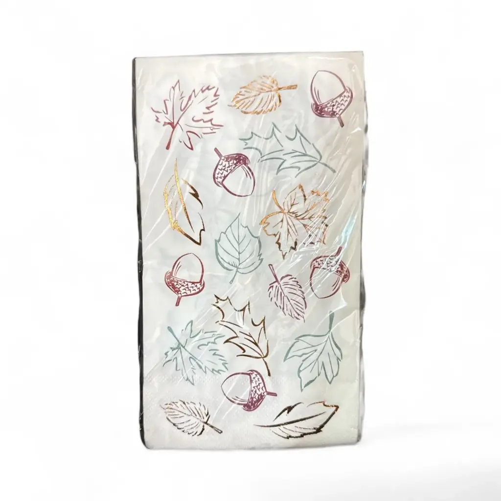 GUEST NAPKINS WITH FOIL ELEGANT THANKSGIVING 16CT