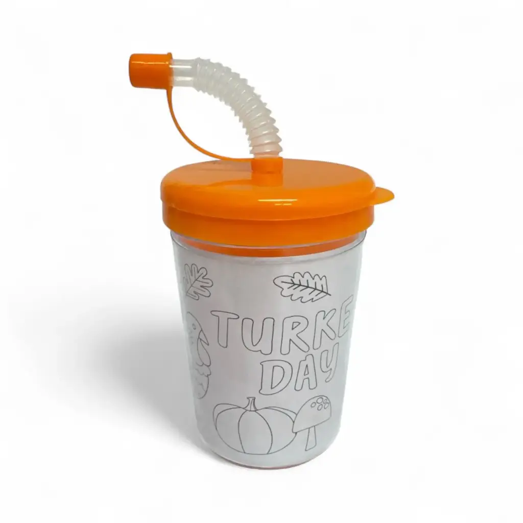 PLASTIC CUP WITH ACTIVUTY PAPER INSERT 6OZ.